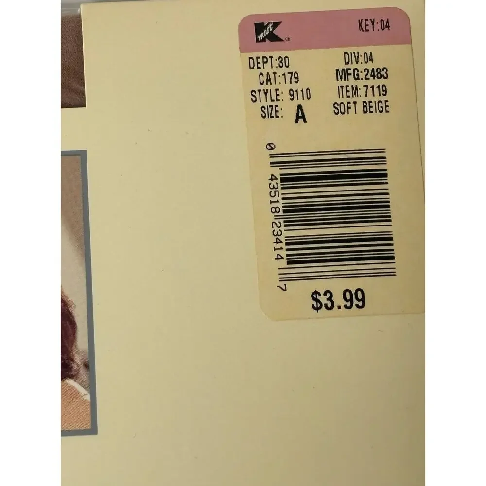 NEW Vintage Jaclyn Smith Thigh High Pantyhose Soft Beige Size A Lycra Lace Top